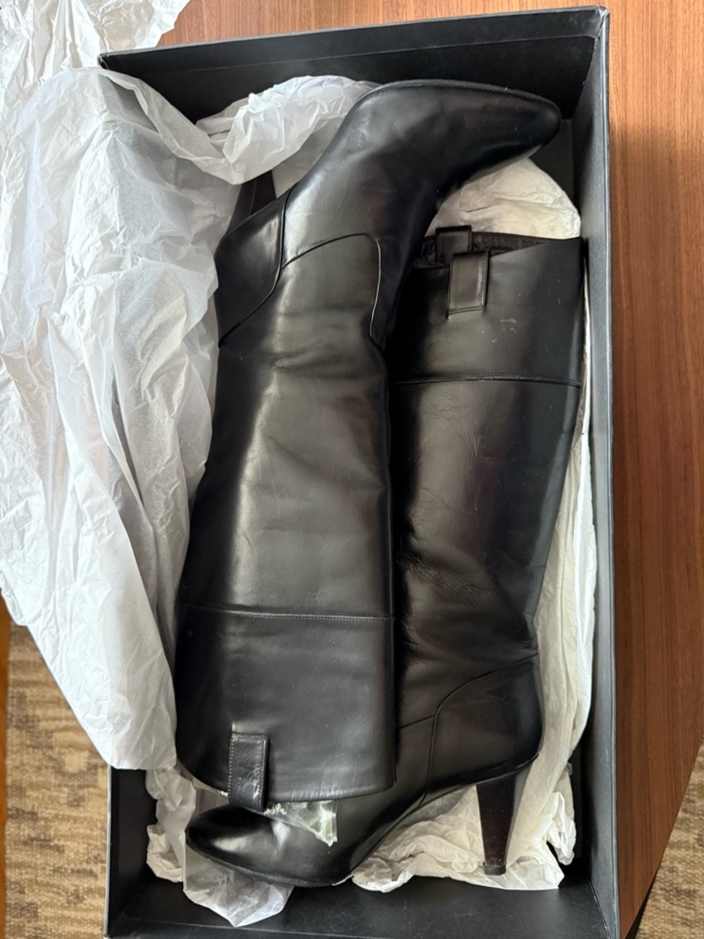 Hugo Boss Leather Knee-High Boots